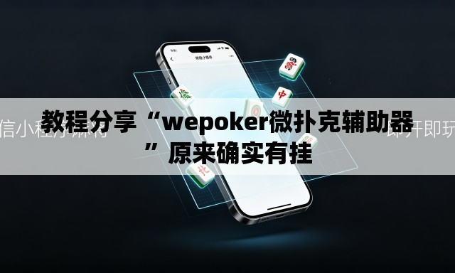 教程分享“wepoker微扑克辅助器”原来确实有挂