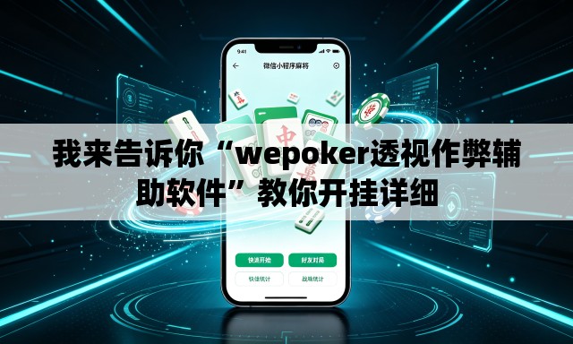 我来告诉你“wepoker透视作弊辅助软件”教你开挂详细