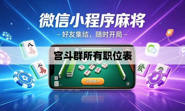 宫斗群所有职位表 宫斗群所有职位表