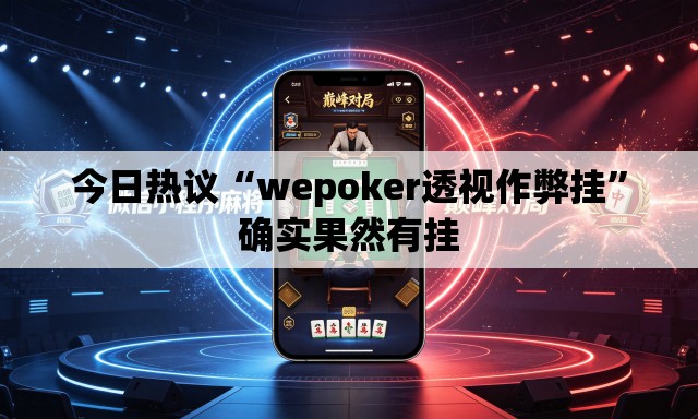 今日热议“wepoker透视作弊挂”确实果然有挂