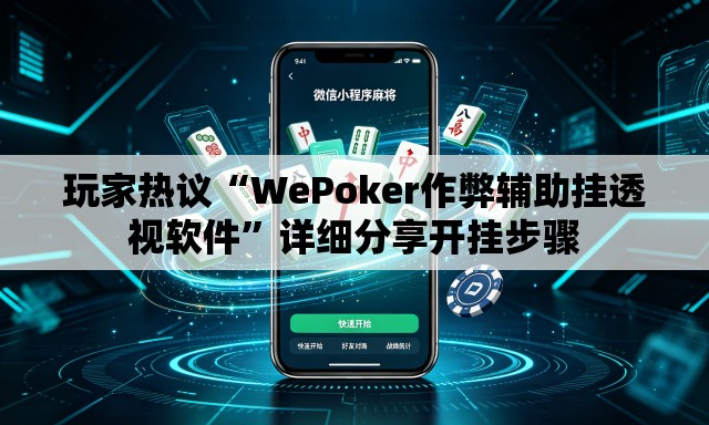 玩家热议“WePoker作弊辅助挂透视软件”详细分享开挂步骤