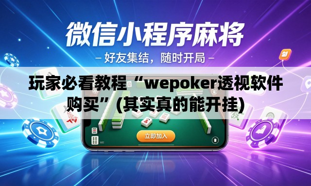 玩家必看教程“wepoker透视软件购买	”(其实真的能开挂)