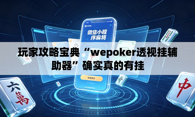 玩家攻略宝典“wepoker透视挂辅助器	”确实真的有挂