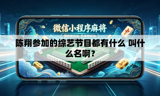 陈翔参加的综艺节目都有什么 叫什么名啊？