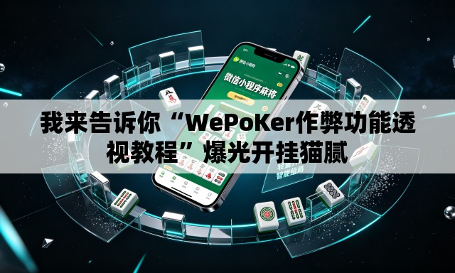 我来告诉你“WePoKer作弊功能透视教程	”爆光开挂猫腻
