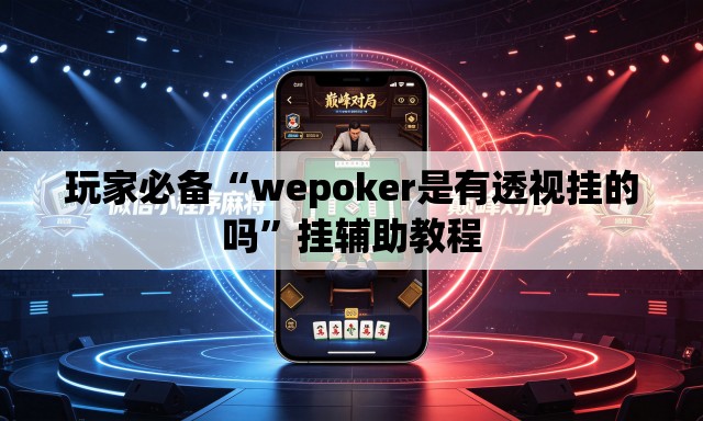 玩家必备“wepoker是有透视挂的吗”挂辅助教程
