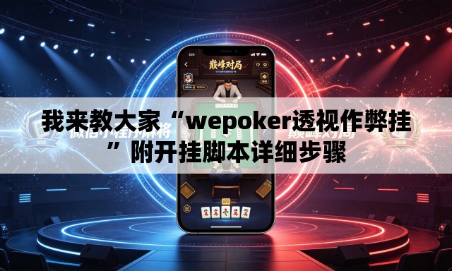 我来教大家“wepoker透视作弊挂”附开挂脚本详细步骤