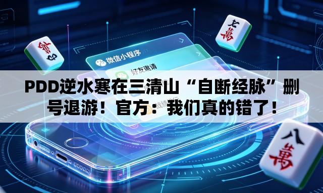 PDD逆水寒在三清山“自断经脉”删号退游！官方：我们真的错了！