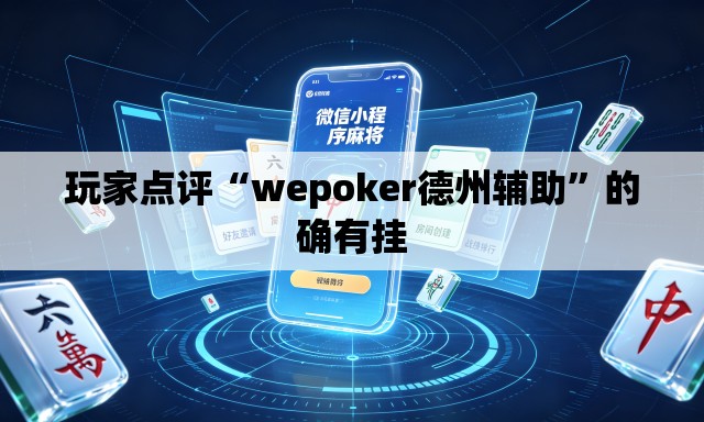 玩家点评“wepoker德州辅助”的确有挂
