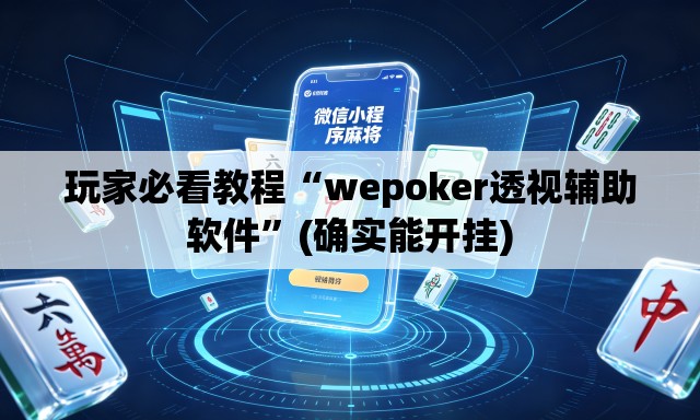 玩家必看教程“wepoker透视辅助软件”(确实能开挂)