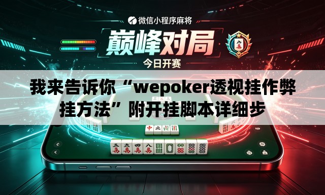 我来告诉你“wepoker透视挂作弊挂方法”附开挂脚本详细步