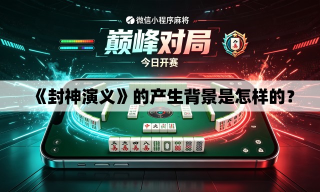 《封神演义》的产生背景是怎样的? 《封神演义》的产生背景是怎样的?