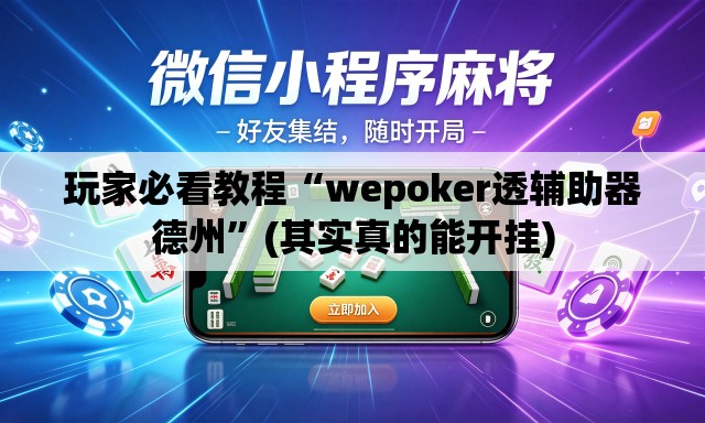 玩家必看教程“wepoker透辅助器德州”(其实真的能开挂)