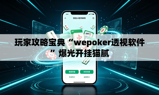 玩家攻略宝典“wepoker透视软件”爆光开挂猫腻
