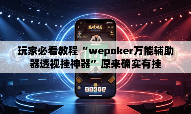 玩家必看教程“wepoker万能辅助器透视挂神器	”原来确实有挂