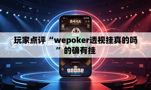 玩家点评“wepoker透视挂真的吗”的确有挂