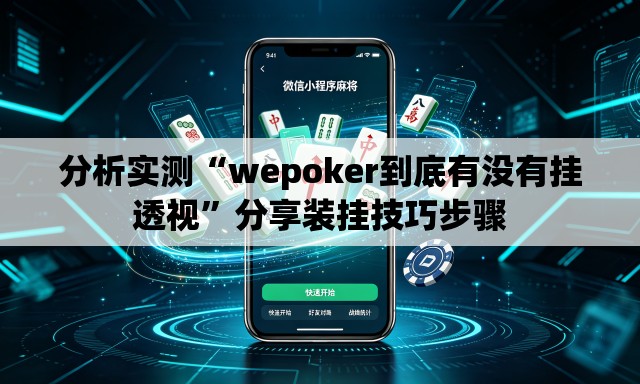 分析实测“wepoker到底有没有挂透视	”分享装挂技巧步骤