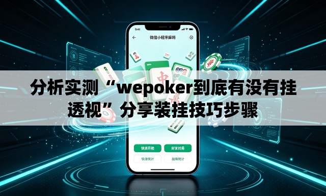 分析实测“wepoker到底有没有挂透视”分享装挂技巧步骤