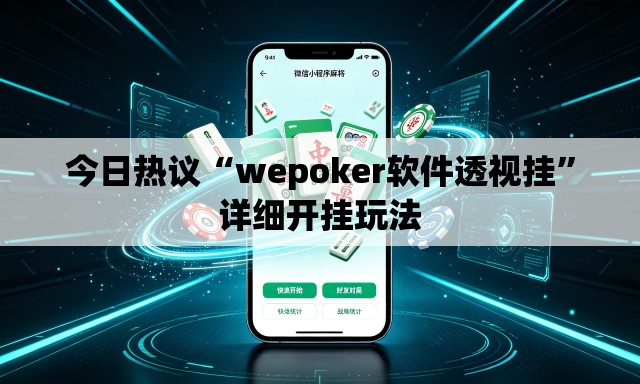今日热议“wepoker软件透视挂”详细开挂玩法