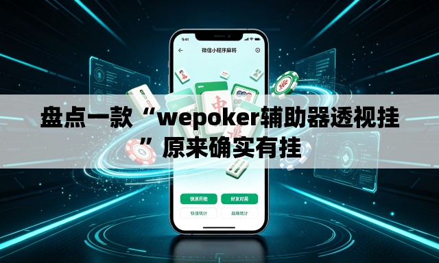 盘点一款“wepoker辅助器透视挂”原来确实有挂
