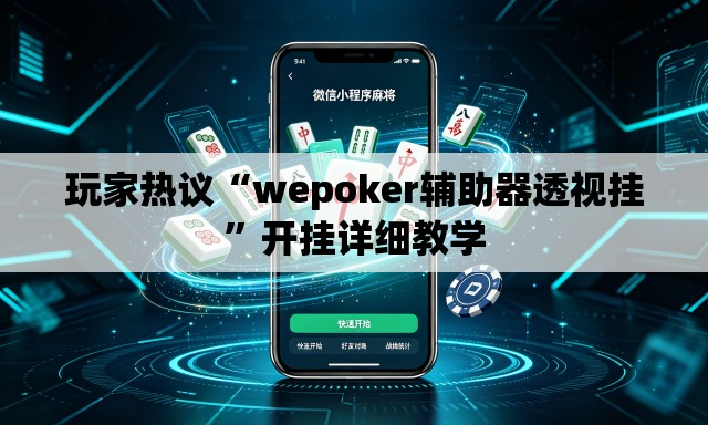 玩家热议“wepoker辅助器透视挂	”开挂详细教学
