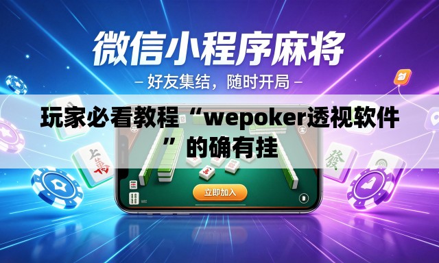 玩家必看教程“wepoker透视软件”的确有挂