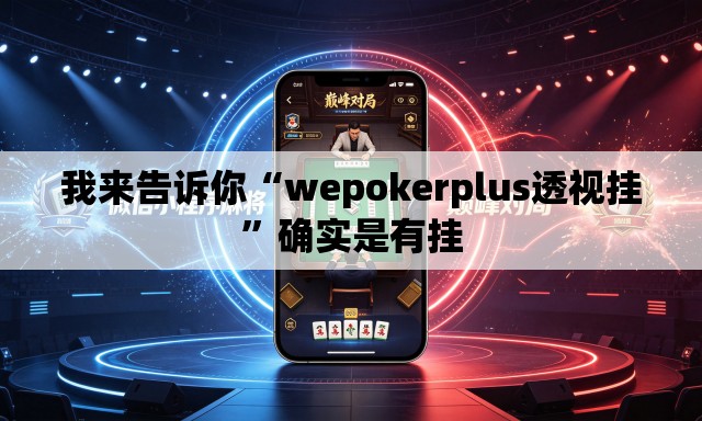 我来告诉你“wepokerplus透视挂”确实是有挂