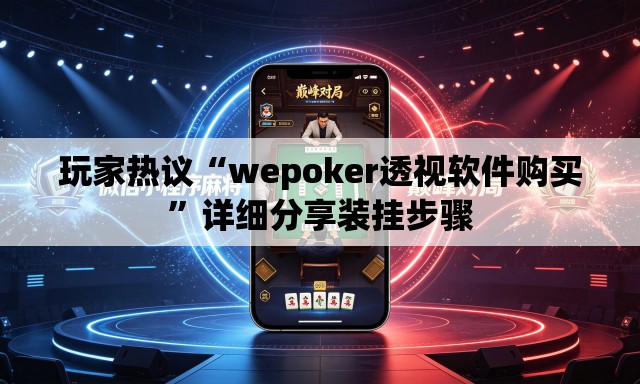 玩家热议“wepoker透视软件购买”详细分享装挂步骤