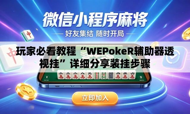 玩家必看教程“WEPokeR辅助器透视挂	”详细分享装挂步骤