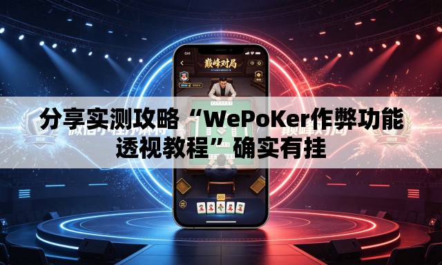 分享实测攻略“WePoKer作弊功能透视教程	”确实有挂