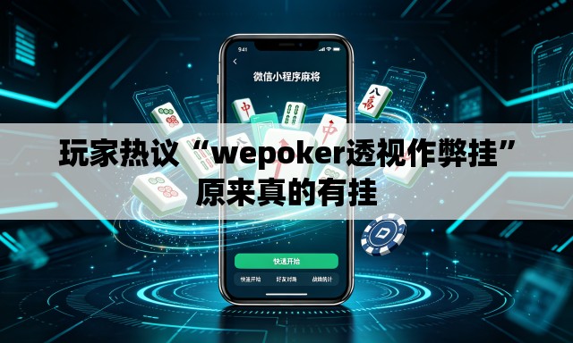 玩家热议“wepoker透视作弊挂”原来真的有挂