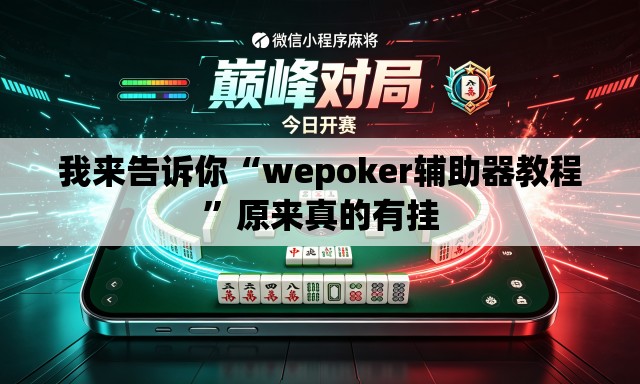 我来告诉你“wepoker辅助器教程”原来真的有挂