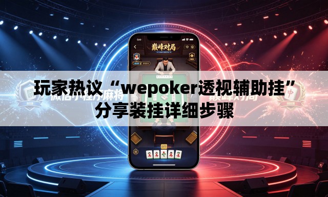 玩家热议“wepoker透视辅助挂”分享装挂详细步骤