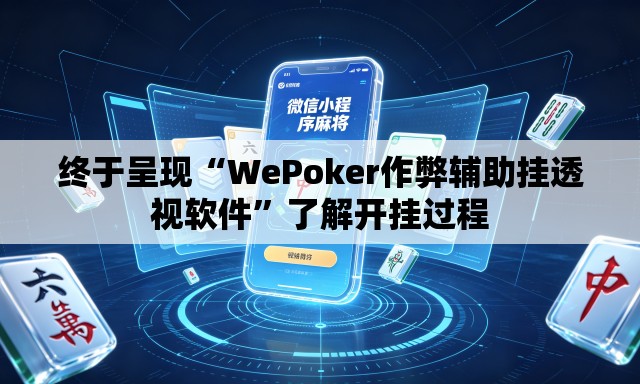 终于呈现“WePoker作弊辅助挂透视软件	”了解开挂过程