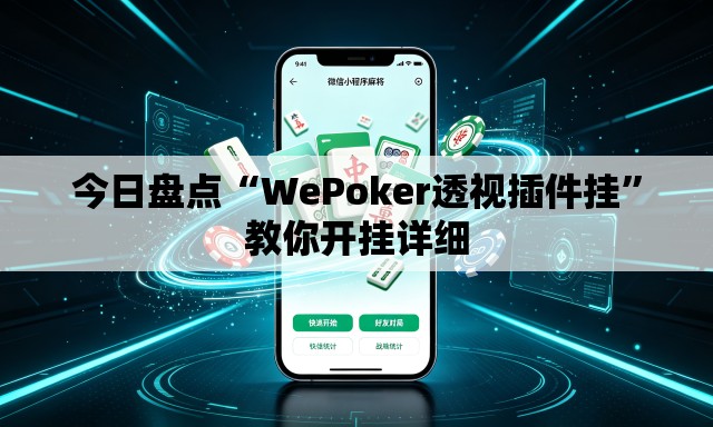 今日盘点“WePoker透视插件挂”教你开挂详细