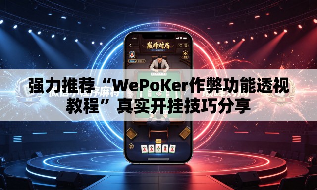强力推荐“WePoKer作弊功能透视教程”真实开挂技巧分享
