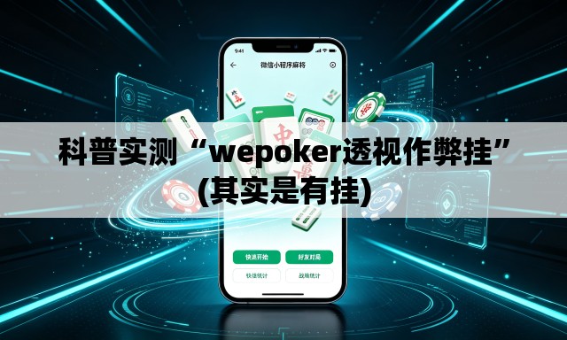 科普实测“wepoker透视作弊挂	”(其实是有挂)