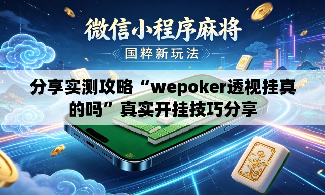 分享实测攻略“wepoker透视挂真的吗”真实开挂技巧分享
