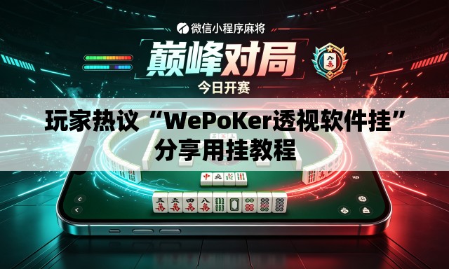 玩家热议“WePoKer透视软件挂	”分享用挂教程