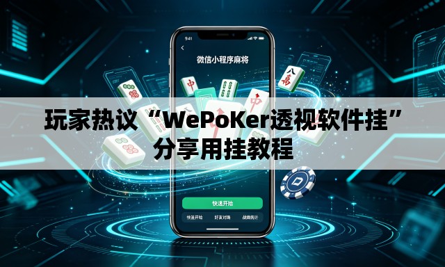 玩家热议“WePoKer透视软件挂”分享用挂教程
