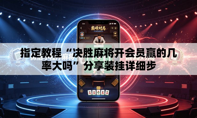指定教程“决胜麻将开会员赢的几率大吗	”分享装挂详细步