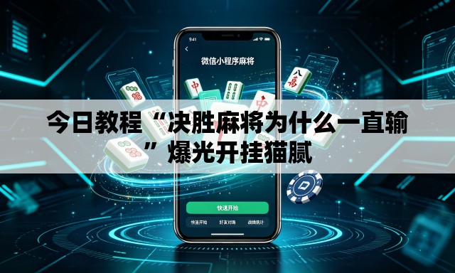 今日教程“决胜麻将为什么一直输”爆光开挂猫腻