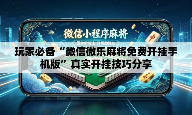 玩家必备“微信微乐麻将免费开挂手机版”真实开挂技巧分享