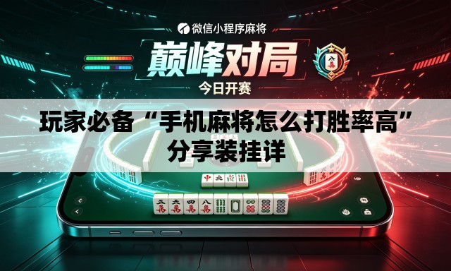 玩家必备“手机麻将怎么打胜率高”分享装挂详