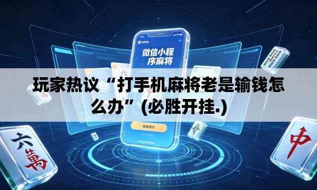 玩家热议“打手机麻将老是输钱怎么办	”(必胜开挂.)