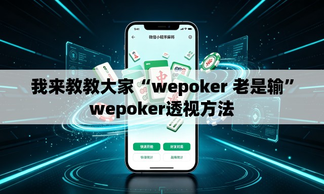 我来教教大家“wepoker 老是输	”wepoker透视方法
