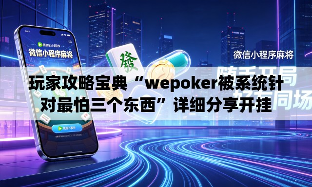 玩家攻略宝典“wepoker被系统针对最怕三个东西	”详细分享开挂