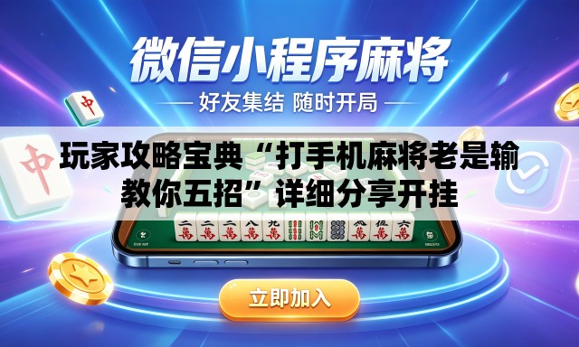 玩家攻略宝典“打手机麻将老是输教你五招”详细分享开挂