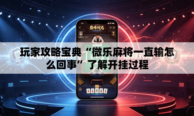 玩家攻略宝典“微乐麻将一直输怎么回事	”了解开挂过程