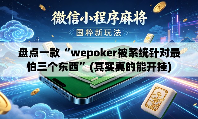 盘点一款“wepoker被系统针对最怕三个东西”(其实真的能开挂)
